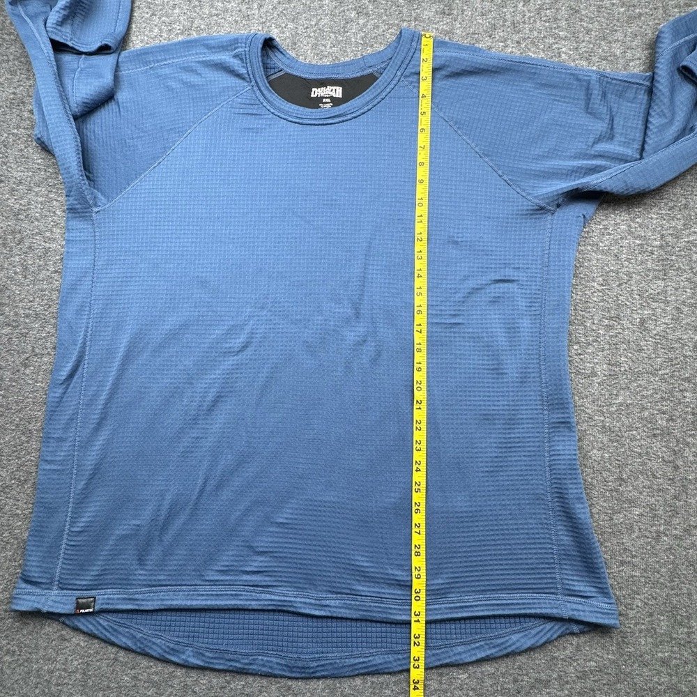 Duluth Trading Company Baselayer Men 3XL Blue Grid Fleece‎ Long Sleeve Polartec - Picture 6 of 14